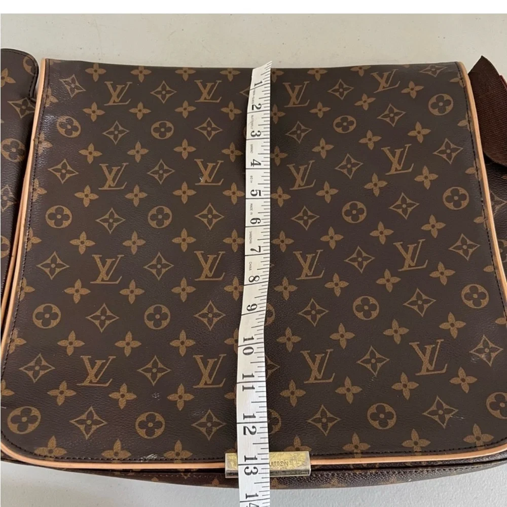 Louis Vuitton Brown Monogram Messenger Bag with Gold Hardware